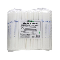 大和物産 商売繁盛バイオマスストロー紙完封クリア21cm500本入 FC928MS-65296