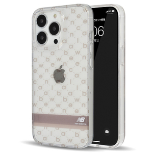 エム・ディー・シー iPhone 13 Pro用new balance TPUクリアケース/モノグラム/ベージュ MD-74901-2-イメージ1