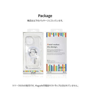AKAN iPhone 14用MagSafe対応クリアケース テディベア AK23489I14-イメージ18
