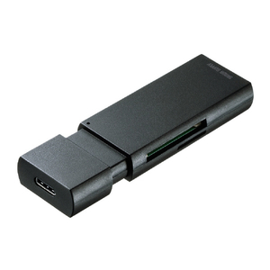 サンワサプライ Type-Cコンパクトカードリーダー(USB 1ポート付き) ブラック ADR-3TCMS7BKN-イメージ7
