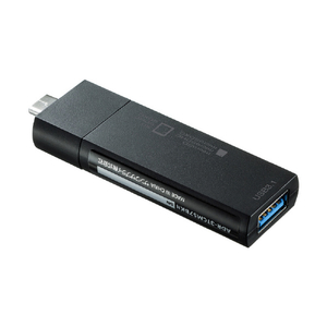 サンワサプライ Type-Cコンパクトカードリーダー(USB 1ポート付き) ブラック ADR-3TCMS7BKN-イメージ8