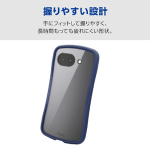 エレコム Google Pixel 10a用Grippy ハイブリッドケース フレームカラー 極限 ネイビー PM-P261GRPFCKNV-イメージ3