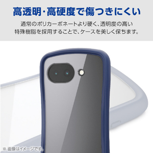 エレコム Google Pixel 10a用Grippy ハイブリッドケース フレームカラー 極限 ネイビー PM-P261GRPFCKNV-イメージ6