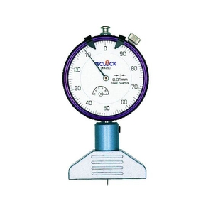 テクロック ダイヤルデプスゲージ 測定範囲0~5mm 0～5±0.0100.019950 FC334JM-1028651-イメージ1