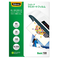 FELLOWES ラミネートフィルム B5サイズ 100ミクロン 光沢 標準厚 25枚入り 5849001