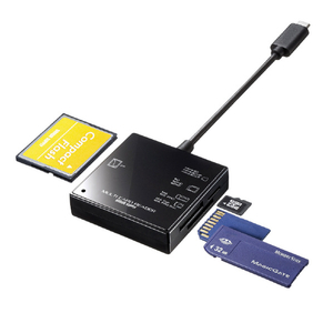 サンワサプライ マルチカードリーダー ブラック ADR-3TCML40BKN-イメージ3