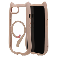 ラスタバナナ iPhone 16e用MIMI 猫耳ハイブリッドケース TPU×PC MAGSAFE対応 スモーキーピンク 8659IP5EHPMSPK