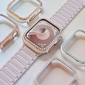 GAACAL APPLE WATCH 10ー11 42MM用 「大人のパール」オリジナルフレーム GAACAL ホワイトローズゴールド W00571WR8-イメージ3