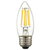 オーム電機 LED電球 E26口金 全光束750lm(6．0W フィラメントタイプ・シャンデリア形) 電球色相当 LDC6L/D C6-イメージ2