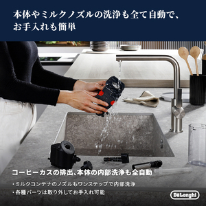 デロンギ 全自動コーヒーマシン マグニフィカ スタート グレイブラック ECAM22080GB-イメージ7