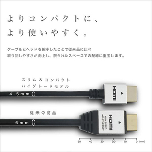ホ－リック HDMIケーブル(1m) シルバー HDM10-491SV-イメージ4