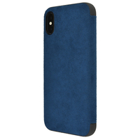 パワーサポート iPhone X用 Ultrasuede Flip Case Blue PGK-91