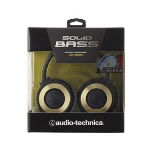 オーディオテクニカ ポータブルヘッドホン SOLID BASS ブラックゴールド ATH-WS550 BGD-イメージ2
