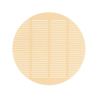 エンテック そば すだれ丸形 アイボリー FC73047-NO.97I