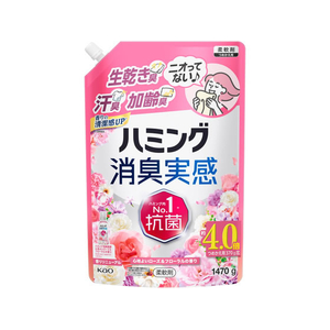 KAO ハミング消臭実感 ローズ&フローラルの香り 詰替 1470g FCF588V-イメージ1