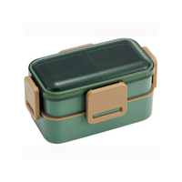 スケーター 抗菌 2段 ふわっと弁当箱 セージグリーン FC204NW-PFLW4AG