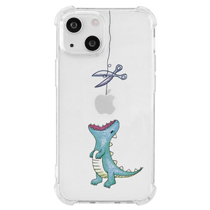 AKAN iPhone 14用ソフトタフケース はらぺこザウルス グリーン AK23491I14-イメージ1