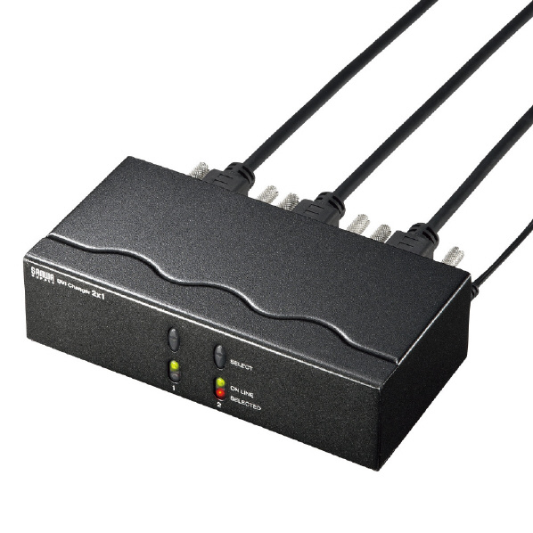 サンワサプライ ディスプレイ切替器(DVI24pin用)・2回路 SW-EDV2N2 ACアダプタ DC9V/1A 湿度80%以下 結露なきこと