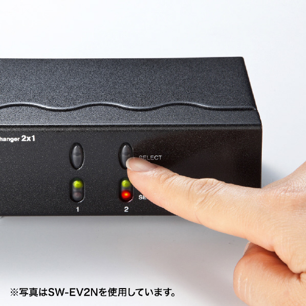 サンワサプライ ディスプレイ切替器(DVI24pin用)・2回路 SW-EDV2N2 ACアダプタ DC9V/1A 湿度80%以下 結露なきこと