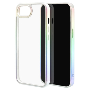ラスタバナナ iphone17e/16e用 aurora ﾊｲﾌﾞﾘｯﾄﾞｹｰｽ tpu×pc ホワイト×クリア 8661IP5EHPWH-イメージ1