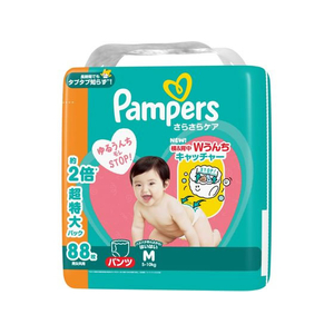 Ｐ＆Ｇ パンパース さらさらケアパンツ メガジャンボ M ハイハイ 88枚 FCE925S-イメージ1