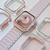 GAACAL APPLE WATCH 10ー11 42MM用 「大人のパール」オリジナルフレーム GAACAL ピンクローズゴールド W00571PR8-イメージ3