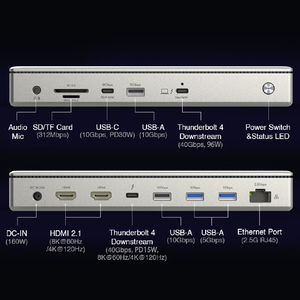 WAVLINK ThunderDock Elite 13-in-1 Thunderbolt 5対応ドッキングステーション WL-UTD45-イメージ2