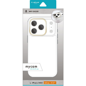 MSソリューションズ iPhone 17 Pro用カメラ保護ハイブリッドケース 「mycam」 シャンパンゴールド LN-IP25MCGD-イメージ1