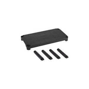 トラスコ中山 TRUSCO　プラ棚用　棚板セット軽量型　脚付　800X350　黒 TPT-234S-BK-イメージ1