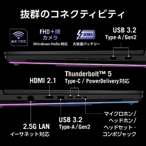 ASUS ノートパソコン ROG Strix SCAR 18 G835LX オフブラック G835LX-U9R5090-イメージ10