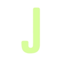 IM/非常用標識 中輝度蓄光カッテイング文字 英字 J 粘着シール FC318WT-1030005