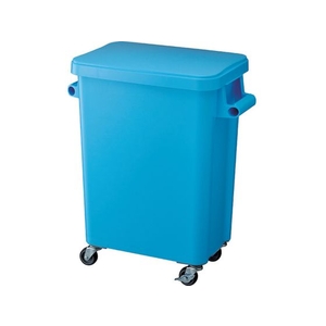 リス 厨房用キャスターペール45L 排水栓付 ブルー FC922HC-8194056-イメージ1