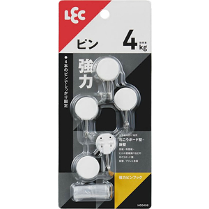 レック 強力ピンフック 耐荷重4kg 4個入 FC099PV-H00408-イメージ2