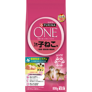 ネスレピュリナペットケア ピュリナ ワン キャット ドライ 1歳までの子ねこ用/妊娠・授乳期の母猫用 チキン(800g) ﾋﾟﾕﾘﾅﾜﾝｷﾔﾂﾄｺﾈｺﾖｳﾁｷﾝ800G-イメージ1
