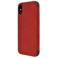 パワーサポート iPhone X用 Ultrasuede Flip Case Red PGK-93