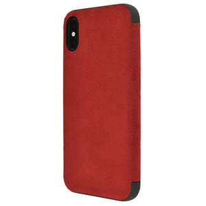 パワーサポート iPhone X用 Ultrasuede Flip Case Red PGK-93-イメージ1