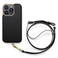ユニケース iPhone 16 Pro用Cross Body Case Duo ブラック UNI-CSIP24MP-2CBBK