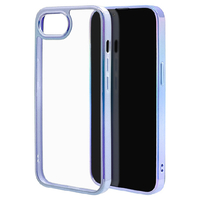 ラスタバナナ iPhone 16e用AURORA ハイブリッドケース TPU×PC パープル×クリア 8662IP5EHPPU