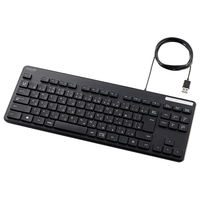 エレコム 有線薄型コンパクトキーボード ブラック TK-FCM107KBK