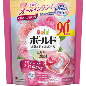 Ｐ＆Ｇ ボールド ジェルボール4D ローズ&ブルーミングブーケ 詰替 90個 FCK102C-イメージ2