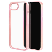 ラスタバナナ iPhone 16e用AURORA ハイブリッドケース TPU×PC ピンク×クリア 8663IP5EHPPK
