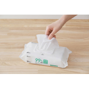 アイリスオーヤマ 蓋つき除菌ウェットティッシュ ノンアルコール 80枚 FCJ825G-FWT-80N-イメージ3