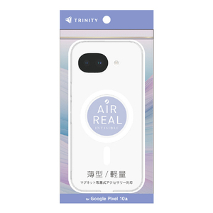 トリニティ Google Pixel 10a用[AIR-REAL INVISIBLE] マグネット吸着式アクセサリー対応 薄型軽量ハードケース クリア×ホワイトリング TR-PX2610A-ARPMS-CL-イメージ1