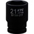 KTC 9．5sq．ｲﾝﾊﾟｸﾄﾚﾝﾁ用ｿｹｯﾄ(ｾﾐﾃﾞｨｰﾌﾟ薄肉) 対辺寸法21mm 差込角9．5mm BP3M-21T-イメージ1