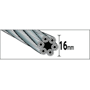 トラスコ中山 TRUSCO ワイヤーロープスリング Aタイプ アルミロック 16mm×1m FC990GW-8191695-イメージ2