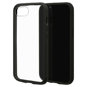 ラスタバナナ iphone17e/16e用 flexguard ﾊｲﾌﾞﾘｯﾄﾞｹｰｽ tpu×pc ブラック×クリア 8664IP5EHPBK-イメージ1