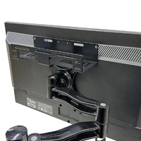 ブラック モニターアーム VESA対応 VESA穴がない13～27インチのモニターを、モニターアームに装着