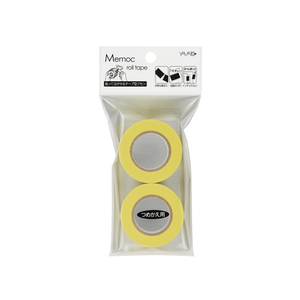 ヤマト メモックロールテープ黄 25mm×10m 詰替用 2巻 F729615-R-25H-1-イメージ1