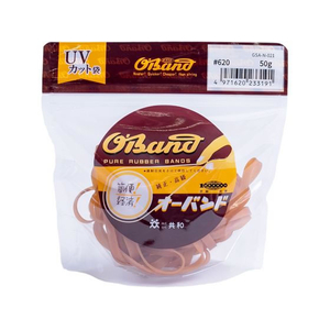 共和 輪ゴム オーバンド 透明袋 #620 アメ 50g FC904SZ-GSA-N-021-イメージ1