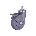 ハンマーキャスター 740　静シリーズ　ねじ込み　M12　ブレーキ　ゴムB車　100mm 735MA-FR100-BAR01